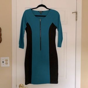 Kenneth Cole Teal and Black Dress.
